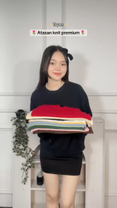 Onefashionmall Atasan Turtle Neck Sleeveless Lembut Knit Top Wanita Blouse Rajut Korean Style Premium Inner Outer Dalaman SL024