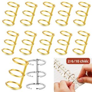 2/6/10 Cái Khóa Bìa Còng Kim Loại 3 Vòng Bản Lề Rời Dùng Để Tự Làm Sổ Tay Du Lịch Album Ảnh Sổ Ghi Chép Khóa Sắt