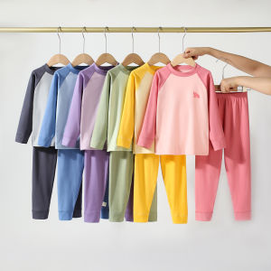 Warmth-Preserving Childrens Autumn Clothes Set 2025 New Style Teenage Boys Spring Autumn Style Big Childrens Underwear Girls Nightgown