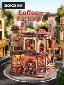 JINWUCHUANGYI | DIY Coffee Factory Building Model Female Graduation Gift