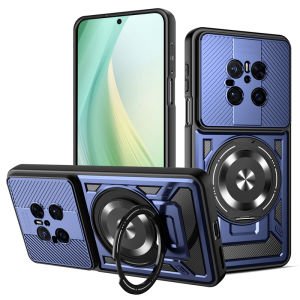szhaiyu | For Huawei Mate 70  For MATE 70 Pro Magnetic Wireless Charging Phone Case Silicone Soft Back Cover Cases with Metal Holder