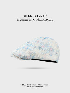 BILLI ZILLY | Casual Embroidered Duckbill Cap Womens Spring Summer Thin Breathable Beret Hat Artistic Face Slimming Forward Cap