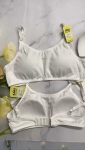 ]Áo lót lá vải áo lá thun cotton saki có mút cài 2 học sinh cấp 2 3 - AOLA37