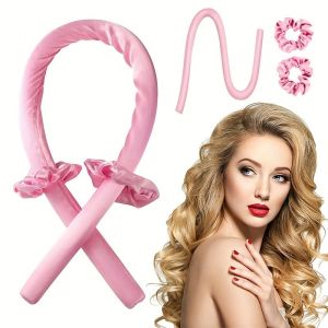 3pcs/Set Heatless Curling Rod Headband With Hair Ties - DIY Lazy Ribbon Hair Curler Tool For Effortless Waves And Curls