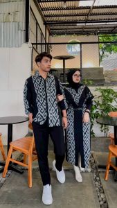 ZUDEVA-CLARA Set Baju Couple Family Tenun Sarimbit Kondangan Seragam Lebaran 2025