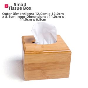 Simple Creative Bamboo Wood Tissue Box Restaurant Hotel Restaurant Storage Box Logo Carved Rectangular Dustproof Design