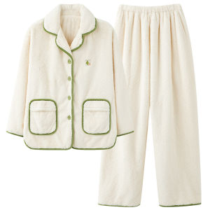 Bộ đồ ngủ MiiOW cho cặp đôi làm bằng lông cừu san hô thoải mái thoáng khí ấm áp