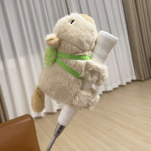 Cute Plush Badminton Racket Handle Cover Tennis Racket Tail Rotating Adorable Guinea Pig Capybara Plush Cover Sports Fitness