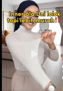 Mid-High Collar Inner Wear Muslimah Inner Wear Baju Kolar Tinggi Baju Wanita Baju Perempuan Inner Neck Leher半高领长袖打底衫女