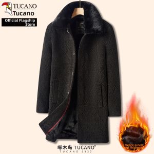 TUCANO | Detachable Fur Collar Thickened Mens Overcoat