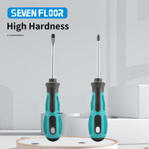 1PCS 3×75mm Magnetic Screwdriver Flat & Cross Head Anti-Slip Handle Household Manual Repair Hand Tool