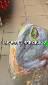 NEWBORN BABY CARTOON BIB SET 1 SET 3X PCS/HELAI/BABY BIB/BAYI BIB COTTON READY STOCK