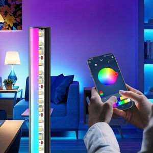 Lantu 122Cm ứng dụng Bluetooth đèn Led thông minh Đèn cây Góc RGB ánh sáng môi trường Sàn Cho phòng ngủ phòng khách Đèn khí quyển Đầy Màu Sắc Trang Trí Nội Thất trang trí trong nhà Symphony Chiếu Sáng Đứng Đèn