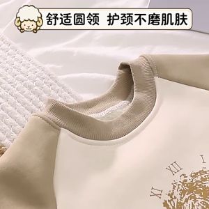 BUBBLE KIDS เสื้อสเวตเตอร์บุขนกำมะหยี่สำหรับเด็กสำหรับฤดูใบไม้ร่วงและฤดูหนาวเสื้อตัวนอกกันหนาวหนาพิเศษสำหรับเด็กชายและเด็กหญิงเสื้อสเวตเตอร์เด็กการ์ตูนน่ารัก