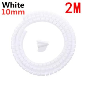 2m Flexible Spiral Cable Organizer Clips Storage Pipe Cord Protector Management Cable Winder Desk Tidy Cable Accessories Tools