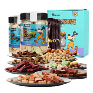 HOOPET | Chicken Jerky Ham Sausage Biscuits Dental Chews Freeze-Dried Dog Treats