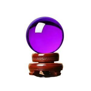 Purple Crystal Ball Bring In Wealth and Treasure Fengshui Ball Purple Donglai Office Living Room Entrance Decorations Opening and Housewarming Ornaments