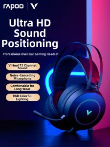 Rapoo | RGB Gaming Headset with Virtual 7.1 Surround Sound Noise Canceling Microphone