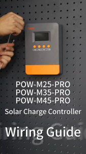 PowMr 25A/35A/45A MPPT Solar Charge Controller 12V 24V with Black Light LCD PV Input Max 100VDC Support Lifepo4 Battery Efficient Charging
