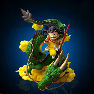 Bandai | 15cm Anime Dragon Ball Figure Goku and Dragon Figure PVC Action Figures Collection Model Toys Gifts