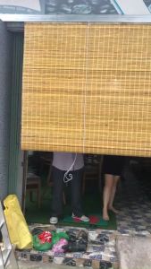 Mành tre nan cật tre cạo vỏ che mưa nắng ban công nhà gỗ rộng 1m cao 15/2/25/3m Rèm tre che mưa cửa sổ mái hiên nhà chòi có dây kéo đầy đủ