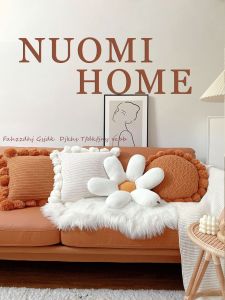 Gối Ôm Phong Cách Instagram Bắc Âu Gối Tựa SOFA PHÒNG KHÁCH Dệt Kim Hình Tròn Không Gồm Ruột Đệm Tựa Lưng Đệm Tựa Đầu Giường Trên Giường