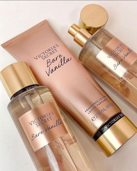 Bare Vanilla Victoria's Secret Perfume Mist, Lotion, Shower gel Original  and Authentic VS from US set or per piece, best seller scent