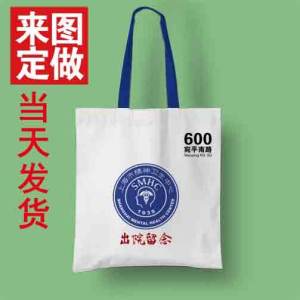 Memorial Bag for Mental Hospital Discharge Student Prank Canvas Bag Foldable Eco-Friendly Shopping Bag Commercial Use Fresh Style