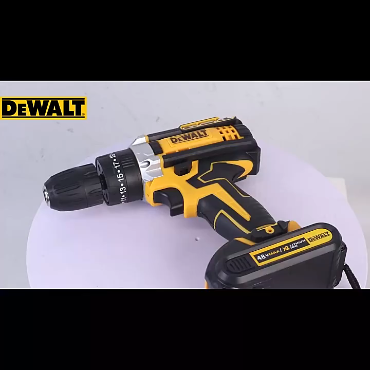 Dewalt 168V Cordless Electric Drill Lithium-Ion Battery Impact Drill Electric Drill Home Decoration Tool With 2 Battery