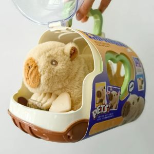 Electric Capybara Walking Doll Toy With Sound Childrens Electric Plush Dolls Toy Animal Capybara Plush Figure Set Random Color