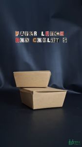 Paper Lunch Box S 50 pcs Laminasi Dus Makan Coklat Kraft Medium Food Grade Forming