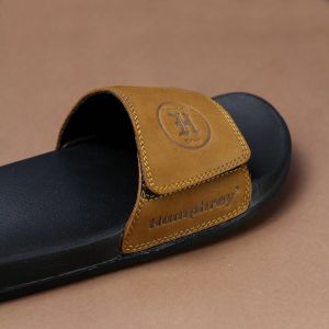SANDAL PRIA HUMPHREY  KULIT GARUT /SANDAL SLIDE LAKI LAKI/PRIA/SANDAL SLIP ON