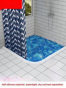 Bathroom Kitchen Waterproof Silicone Sealant Strip Shower Room Floor Threshold Partition Water Barrier Accessory
