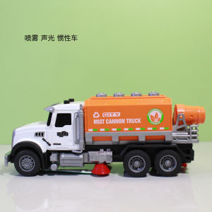 Xe Rác Mô Hình Có Thể Phun Sương Mù Xe Tải Xe Mô Hình Trẻ Em Xe Chở Bao Bì Xe Mô Hình Hợp Kim Xe Mô Hình Tĩnh Đồ Chơi Mô Hình