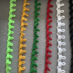 5m/16.4ft each pack thin lace trims Colorful Elastic Button Loop Trim Stretch Knitted Buttonhole Laces Ribbon for DIY Sewing