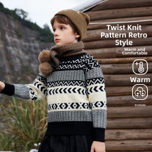 Ask Junior | Thickened and Warm Childrens Sweater