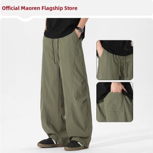 MiiOW | Icy Silk Mens Paratrooper Workwear Pants Loose Fit Straight Cut