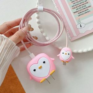 AKABEILA | 3D Protective Soft Case For iPhone 16 15 17 18/20W Fast Charging Candy Color USB Data Cable Protective Case Cute Cartoon Funny