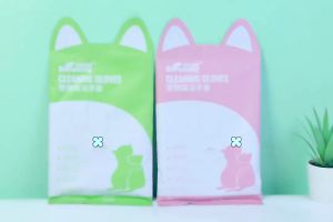 Sarung Tangan Spa & Tisu Basah Praktis Pembersih Hewan Kucing, Anjing & Kelinci