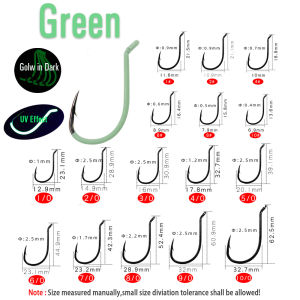 High Carbon Steel Saltwater Fishhook Luminous Octopus Beak UV Fluo Offset Fishhook Saltwater Fishing Bait Hook  #10 - 10/0