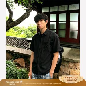 OUMULONG | Áo Sơ Mi Dài Tay Phối Sọc Dọc Nhẹ