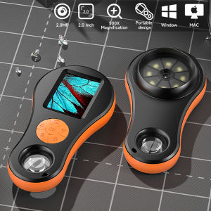 Digital Magnifier HD1080P Portable Handheld Microscope 2.0’’ IPS Screen 8 LEDs With Magnifying Glass for Electronics PCB Repair