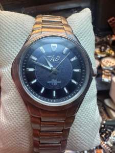 Đồng hồ nam hiệu TAO SOLAR size 38mm model TAO-002 full titaniummáy năng lượng mặt trời chống nước 10BAR với đáy xoáy dây titanium không gỉ dài 18cm