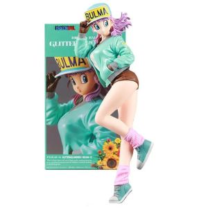 Bandai | 25cm Dragon Ball Anime Figure Bulma Glitter & Glamours Hot Girl Statue Hentai Action Figurine Ornaments Pvc Model Doll Gift Toys