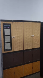 LEMARI PAKAIAN PLASTIK TABITHA 4 PINTU MORITZ GANTUNGAN CERMIN KUNCI [TABBOX]