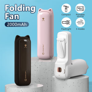 Portable Fan Rechargeable Small Pocket Size USB Wireless Fan Electric Foldable Mini Fan Folding Handheld Fan Charging Fan Protable Tahan Lama Hand Fan with Outdoor Fan For Camping