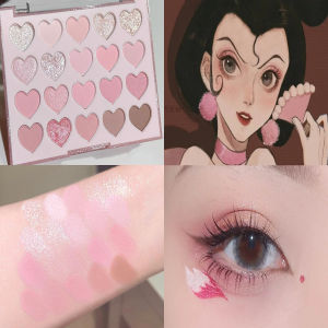 Bảng Phấn Mắt 20 Màu Hình Trái Tim DIKALU Hàn Quốc Màu Nhám & Nhũ Tông Hồng Tím Trang Điểm Tiệc Tùng Cho Nữ