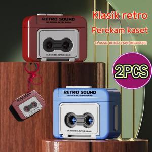 COD Gantungan kunci retro sould old school bentuk radio lagu jay chou Gantungan kunci rekam lagu unik | tape recorder