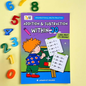 BEAR TALE Kids Math Workbooks Set 10/20/50/100 Addition & Subtraction Learning for Kids Copybook 64Pages