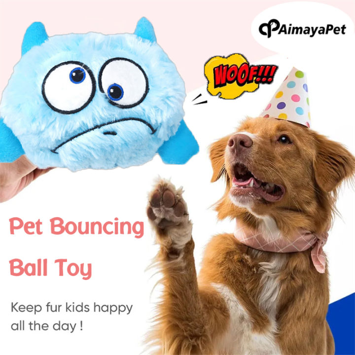 AIMAYAPET Interactive Electronic Dog Toy Bouncing Giggle Ball Sounds